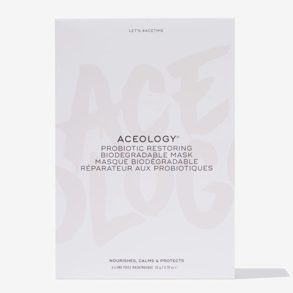 Aceology Probiotic Restoring Biodegradable Mask - 4 Pack new in package